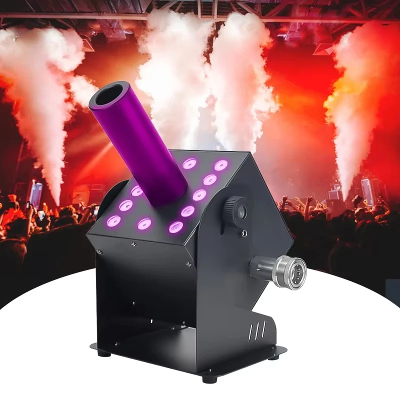 Stage Effect DJ Club Smoke Fog Spray Cryo Cannon DMX LED 12x3W RGB 3in1 Column Co2 Jet Machine