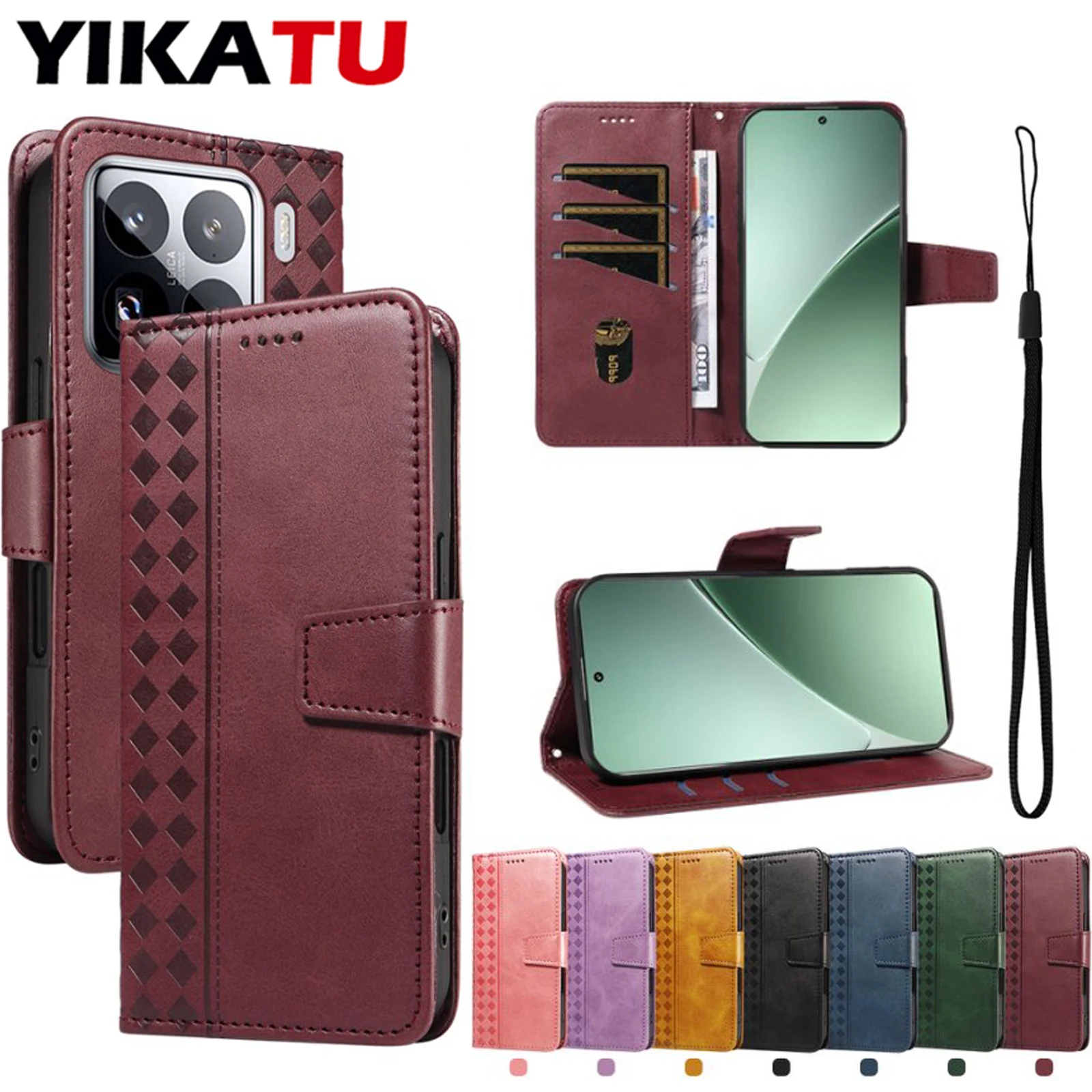 

Strong Magnetic Flip Wallet Leather Case For Xiaomi 15 Ultra 5G 14T Pro 14 13 Lite 12T 11T 10T RFID Blocking Layer Protect Cover