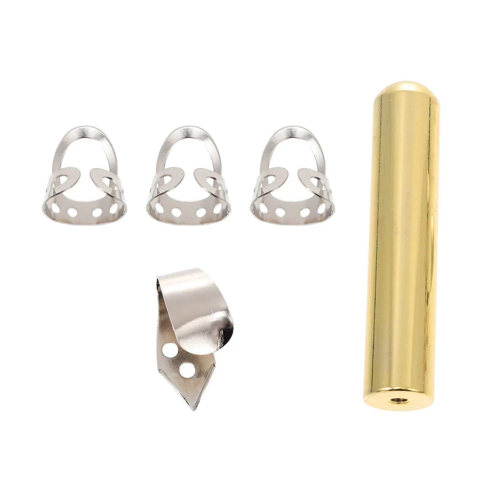 

1 set Stainless Steel Guitar Slide Fine Workmanship Practical Metal Finger Slide for Professional Players