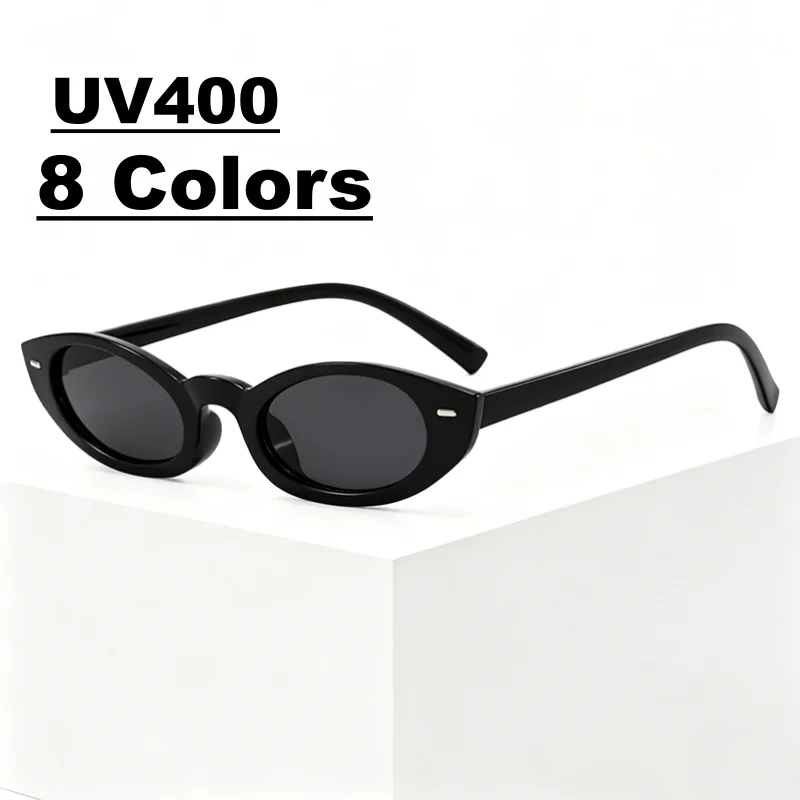 

High-Quality Retro Small Oval Sunglasses Women Brand Design UV400 Shades Eyewear Driving Sun Glasses Outdoor Travel Eyewear