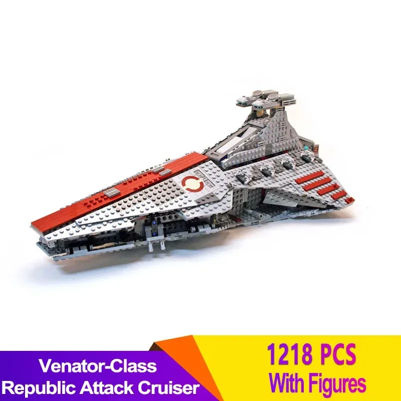 1218 PCS Set Republic Cruiser Model Compatible with 8039 19077 05042 81044 Spaceship Building Block Children's Toys