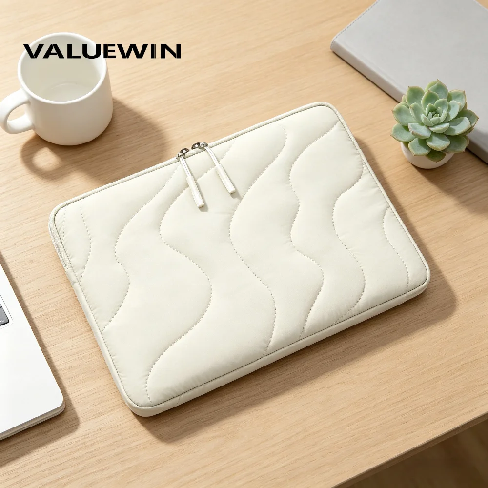 11 inch Quilted Tablet Sleeve Bag for iPad Pro Air Samsung Galaxy Surface Lenovo Thickened Puffy Shockproof Portable Tablet Bag