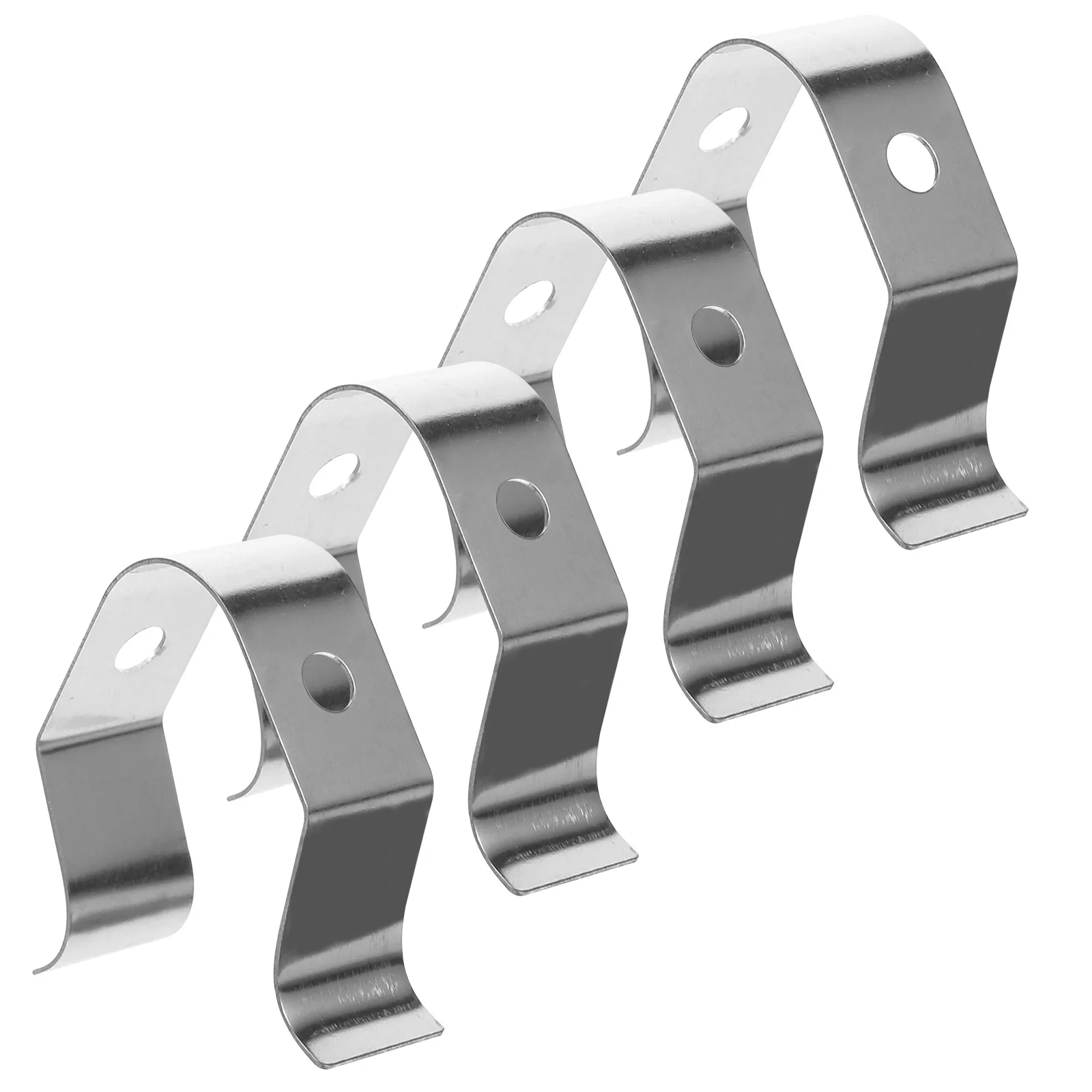 

4 Pcs Thermometer Clip Probe Holder Single Hole for Temperature Food Fixing Stainless Steel Grill Pot Clips
