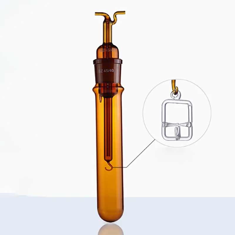 

Silver sheet corrosion test tube outer diameter 48mm jet combustion silver sheet glass hook brown test tube