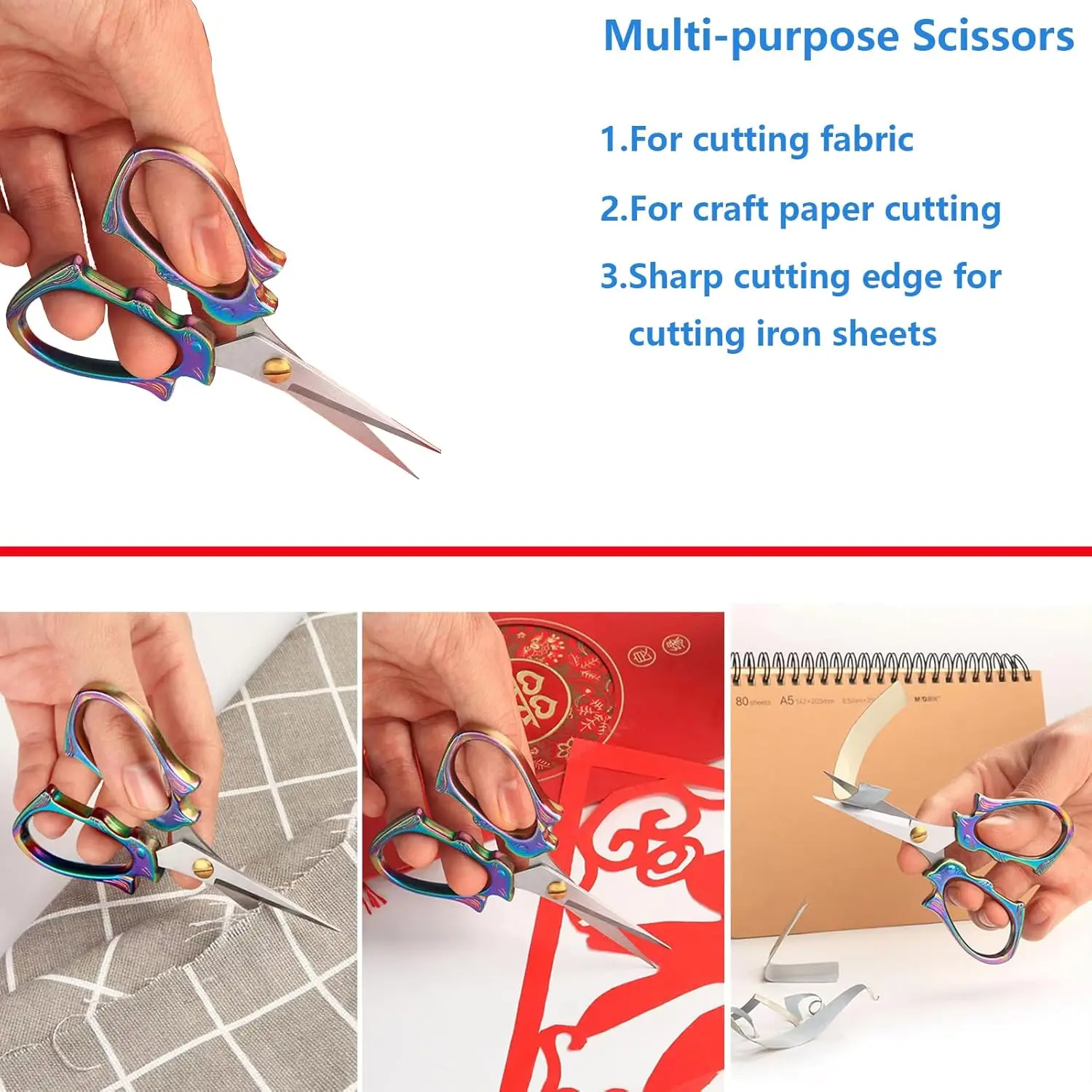 2 Pieces Embroidery Scissors Sharp Sewing Craft Crochet Scissors, Yarn Scissors,Small Scissors All Purpose For Sewing Fabric