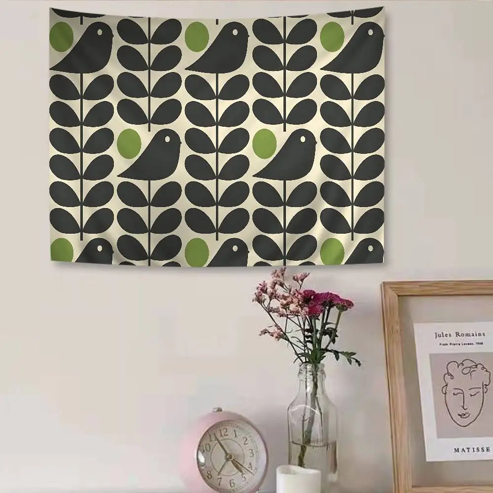 Orla Kiely Leaf Flower Hippie Wall Hanging Tapestries Bohemian Wall Tapestries Mandala INS Home Decor