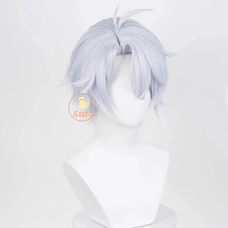 

asdh8@Honkai Star Rail Phainon Cosplay Wig Light Blue Short Hair Amphoreus The Eternal Land Halloween Party Women Men Props Carn