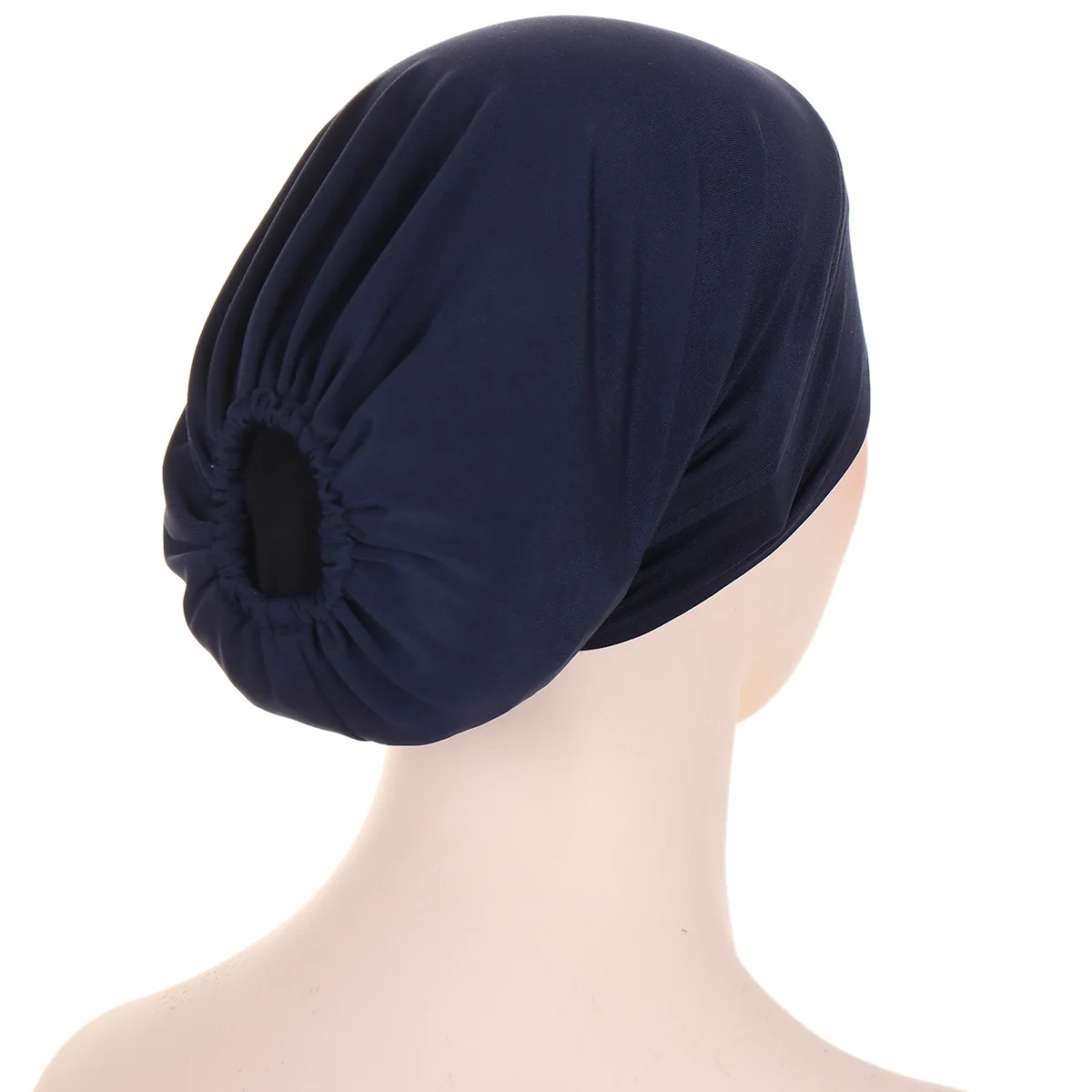 Solid Color Forehead Cross Women Turban Elastic Musilim Hijab Cap Islamic Women Ramadan Clothing Headwrap