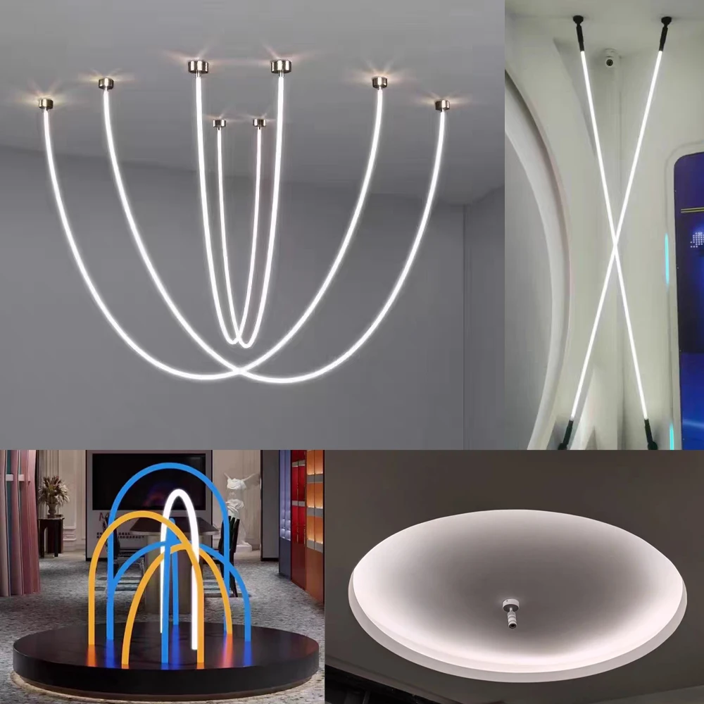 270/360 Degree Luminous LED Diffuser Round Neon Silicone Sleeve Flexible Soft Cover Tube for 5-10mm SMD COB LED Strip Light IP67
