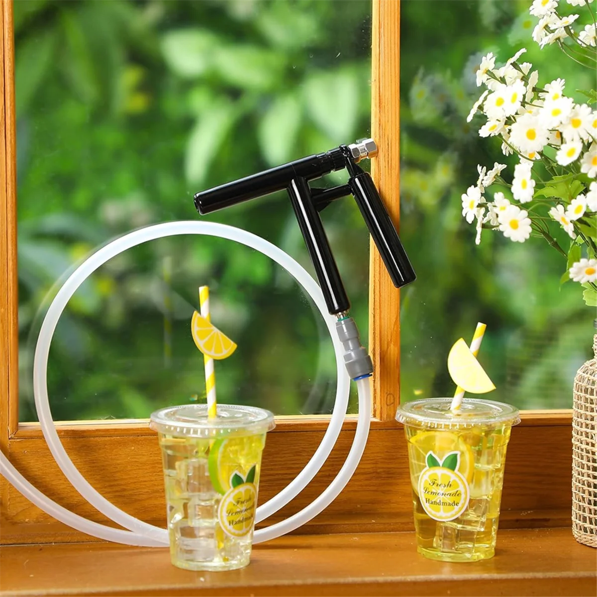 

SZSC Lemonade Dispenser Trigger Pump System Beer Bottle Filler Accessory Kit, Freshly Squeezed Lemonade Stand Supplies