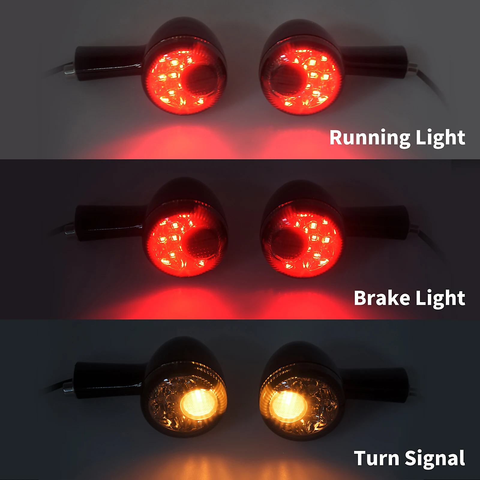 Rear Led Indicator Light Motorcycle Turn Signals Brake Running Tail Lamps For Harley Sportster XL883 XL1200 Iron 883 48 1992-Up