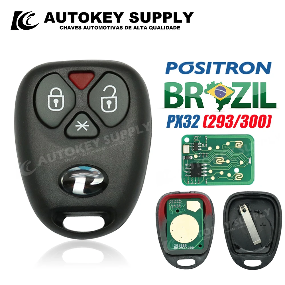 

Remote Key For Positron Alarm System, Px32 - Double Program (293/300) Autokeysupply AKBPCP098