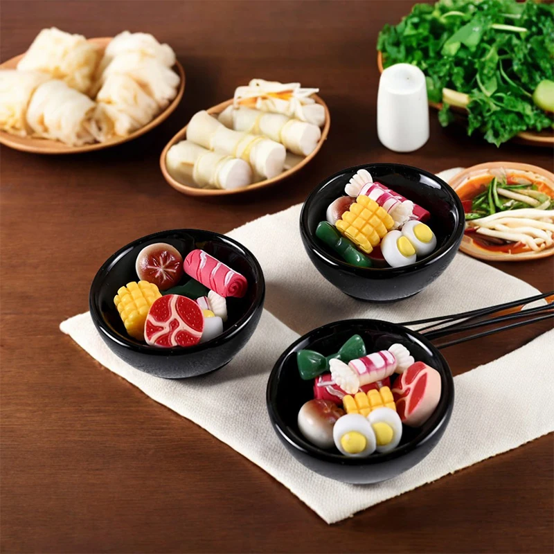 8 pièces/ensemble maison de poupée Miniature en métal Mini Pot à soupe marmite marmite maison de poupée meubles de cuisine ustensiles de cuisine casseroles nourriture jouets décoration