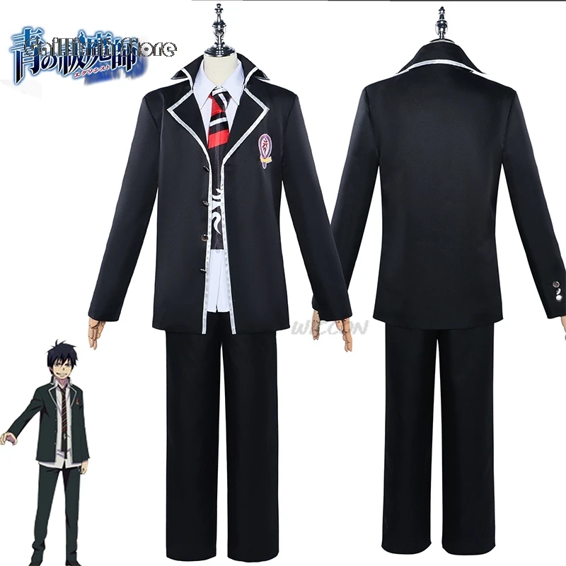 Anime Ao geen Exorcist Cosplay Blue Exorcist Rin Okumura Cosplay Kostuum Schooluniform Mannen Pakken Outfits Cosplay Staart met Oren