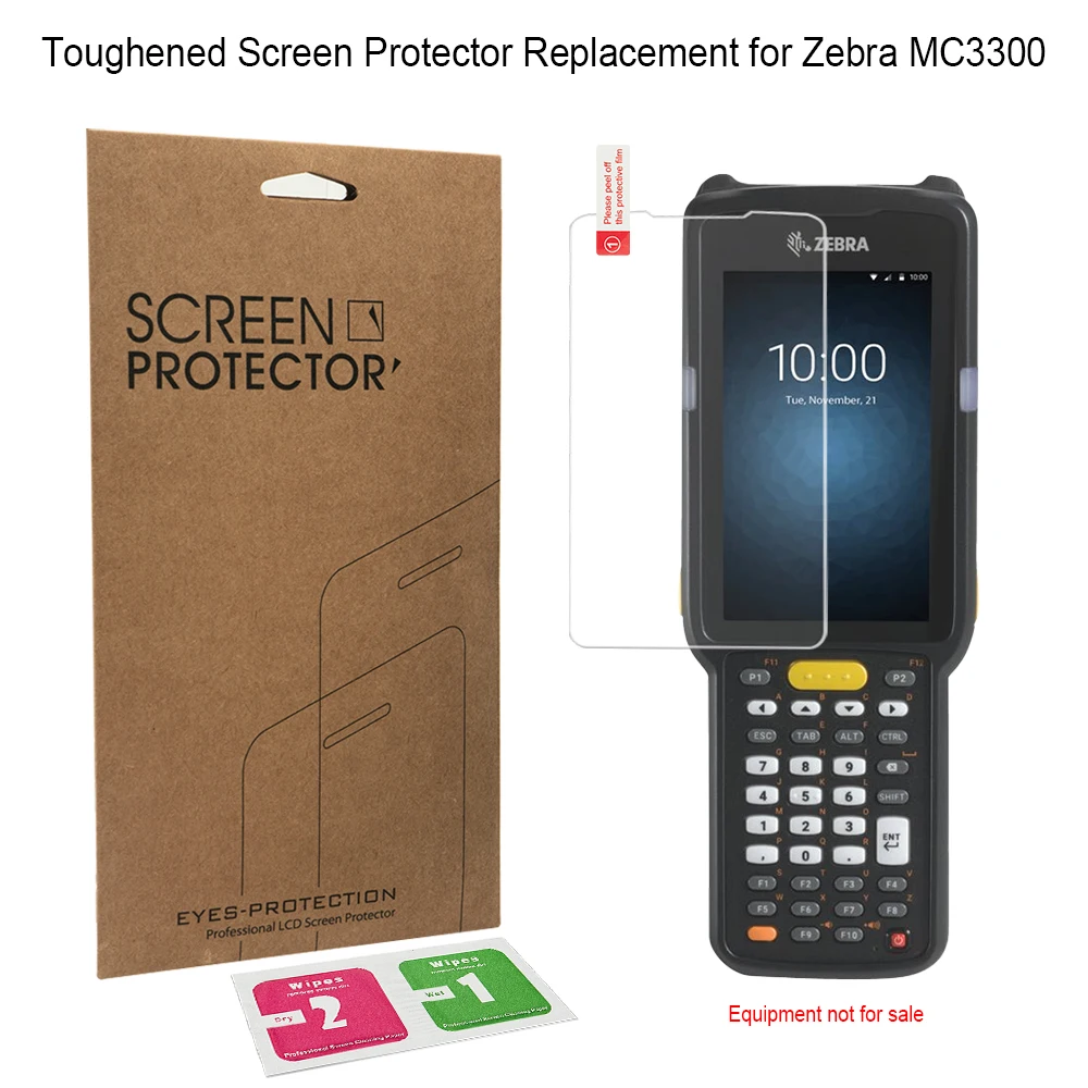 10pcs New Toughened LCD Screen Protector for Zebra MC3300