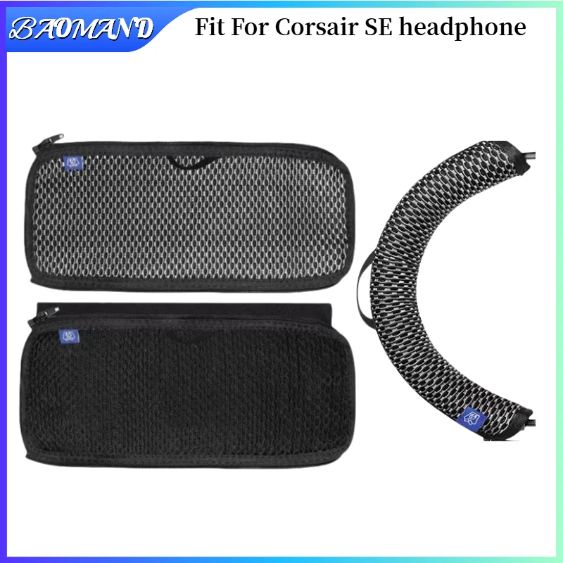 

For Corsair SE Size 240*100mm Breathable Mesh Fabric Protective Headband Cover