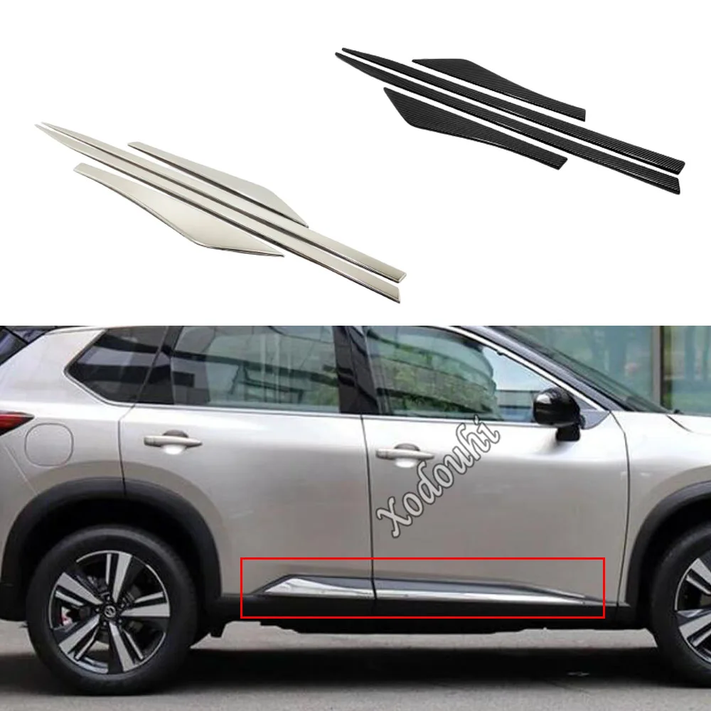 

ABS Plastic/Stainless Steel Side Door Body Molding Cover Trim Styling Accessories For Nissan X-trail Xtrail Rogue 2021 2022 2023