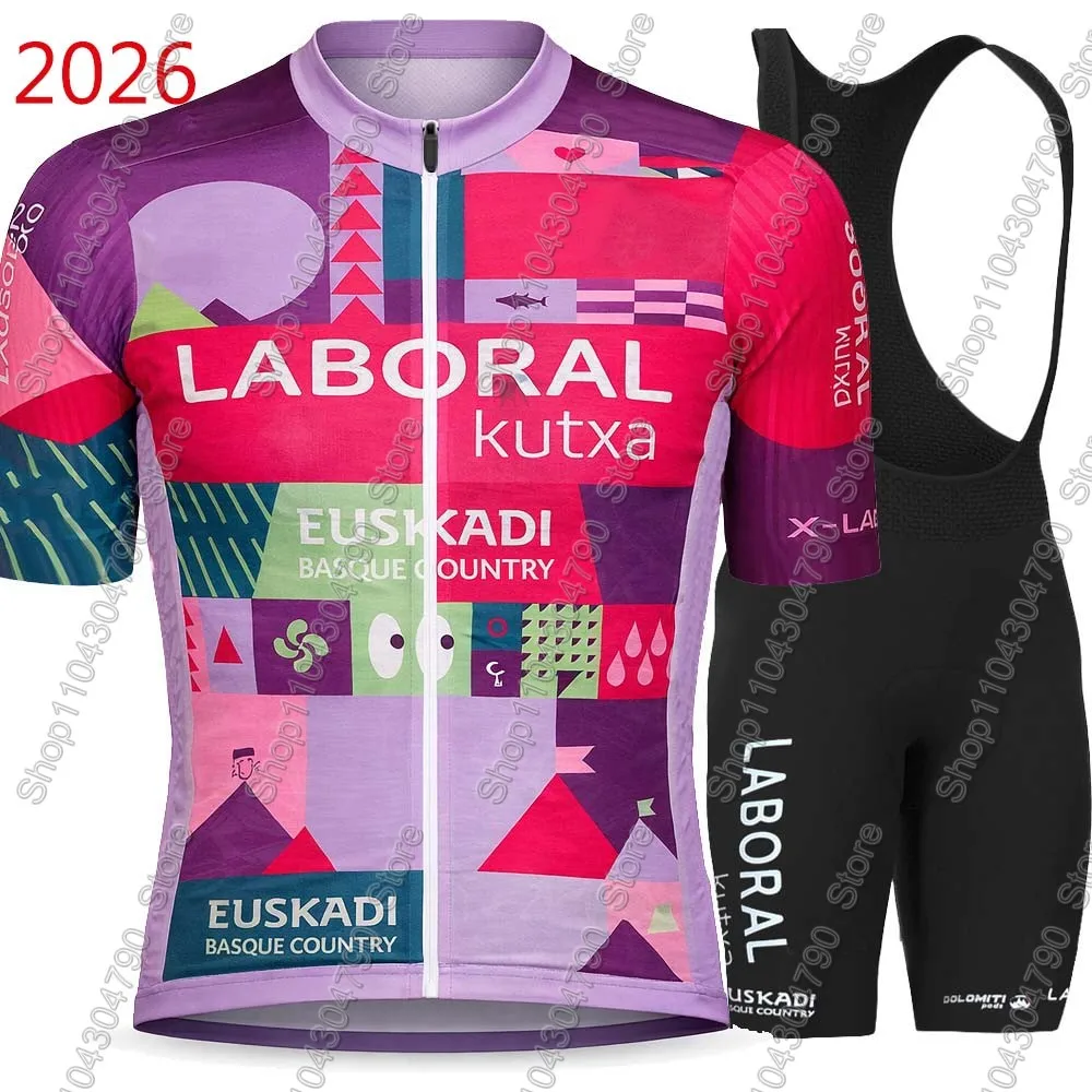 

Комплект велоформы LABORAL Kutxa 2026: Джерси и велошорты для шоссейного велоспорта (Баское крае, Испания)