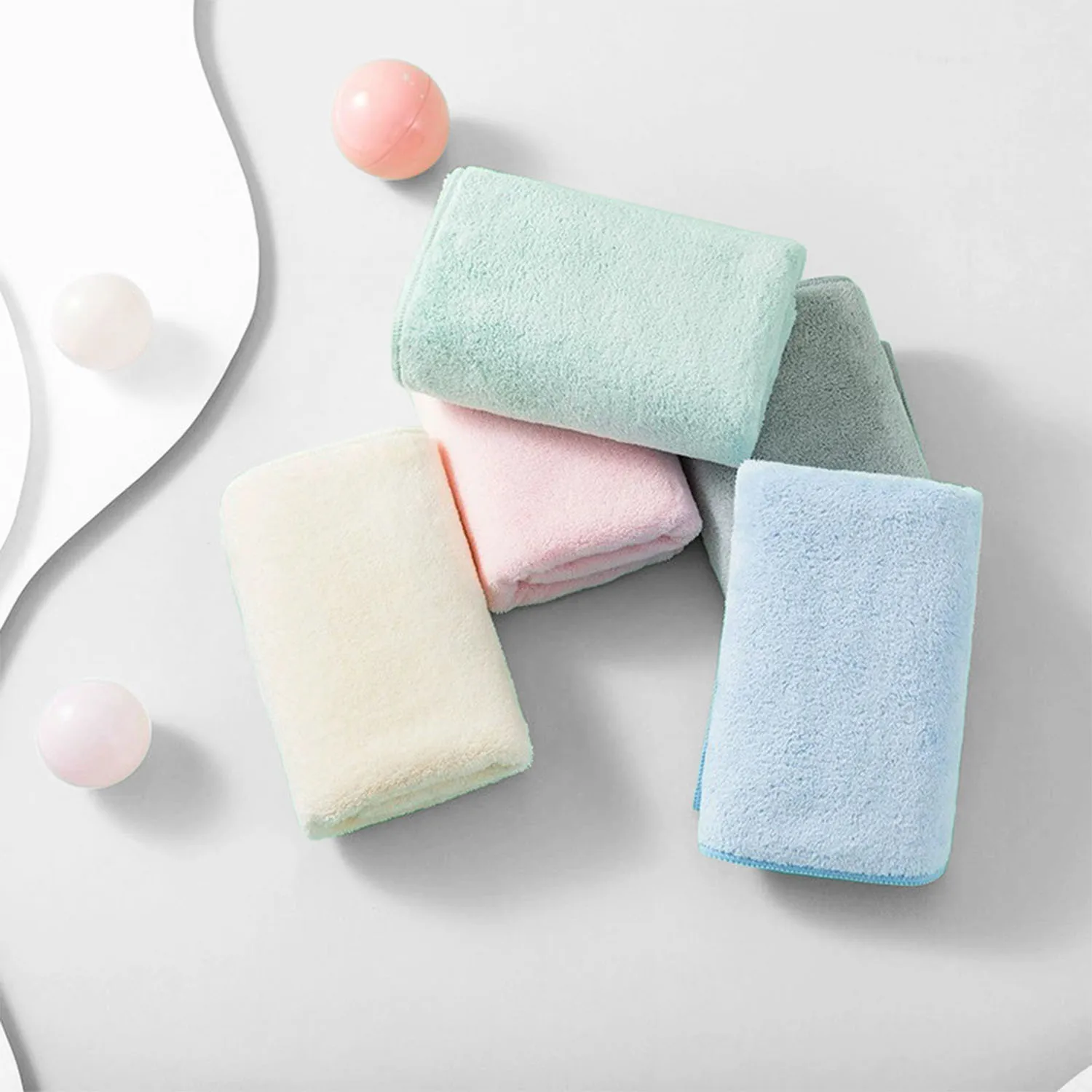 100% Cotton, Flannel Face Cloths, Highly Absorbent and Soft Feel Fingertip Towels