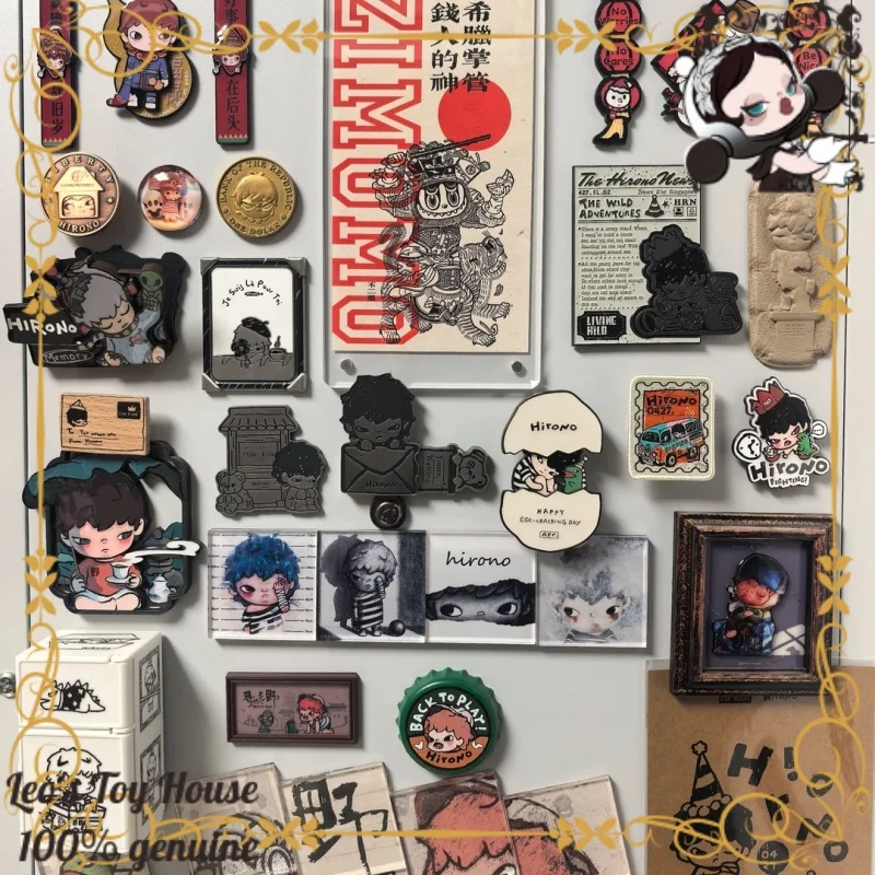 POPMART Hirono Road Journal Echo Convenience Store Wander Themed Refrigerator Magnet Blind Box Bulk Exclusive Customized