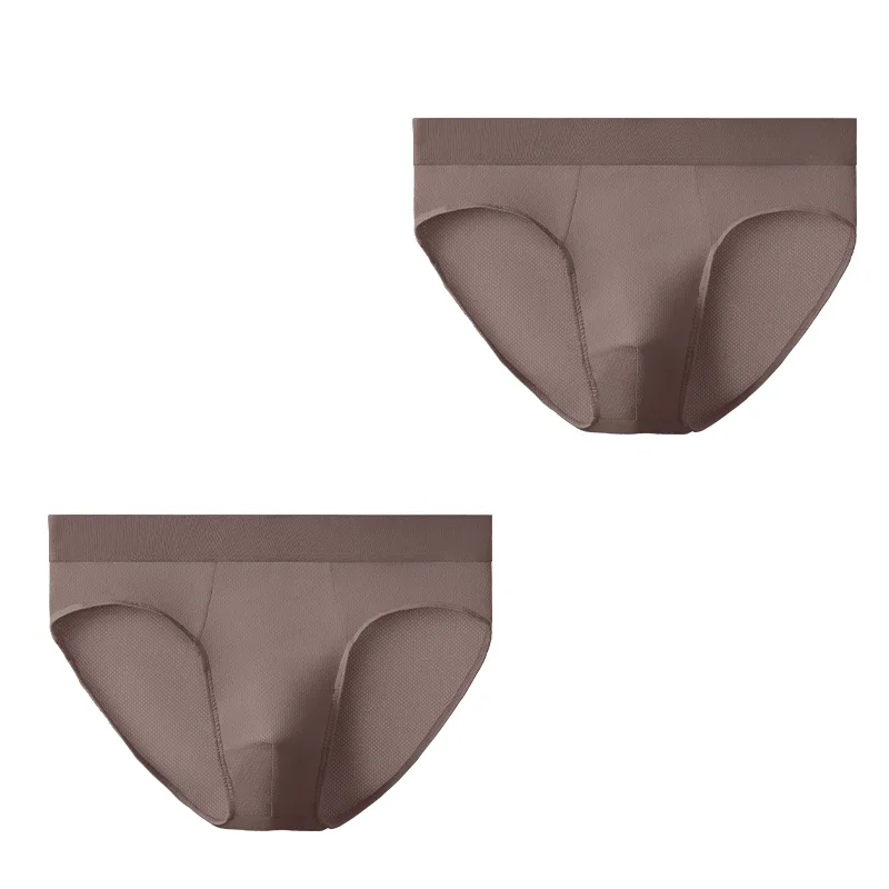 

2 шт. трусов из ледяного шелка - мужские дышащие сетчатые трусы-брифы - летние легкие и удобные трусы-шорты