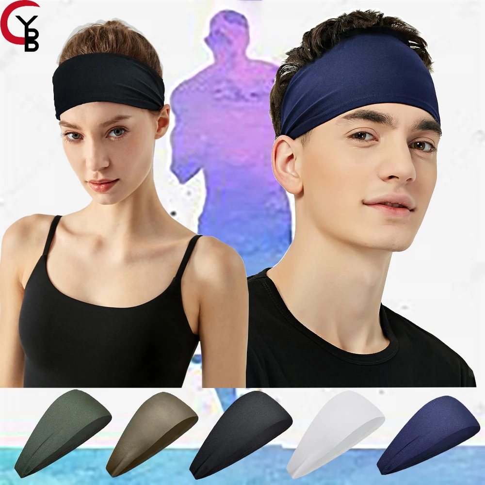 Sports Headbands for Men & Women(5 Pack)Moisture Wicking Workout Headbands,Sweatband for Running,Cycling,Football ,Yoga Harband