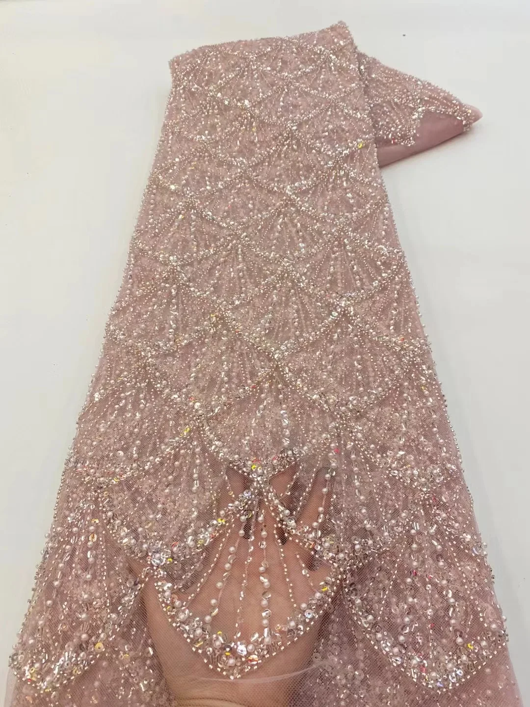 Tissu Africain NigWin avec Paillettes pour Robe de Mariée, Dentelle Perlée, Broderie Française Élégante, Mode 2023, NXZ5794