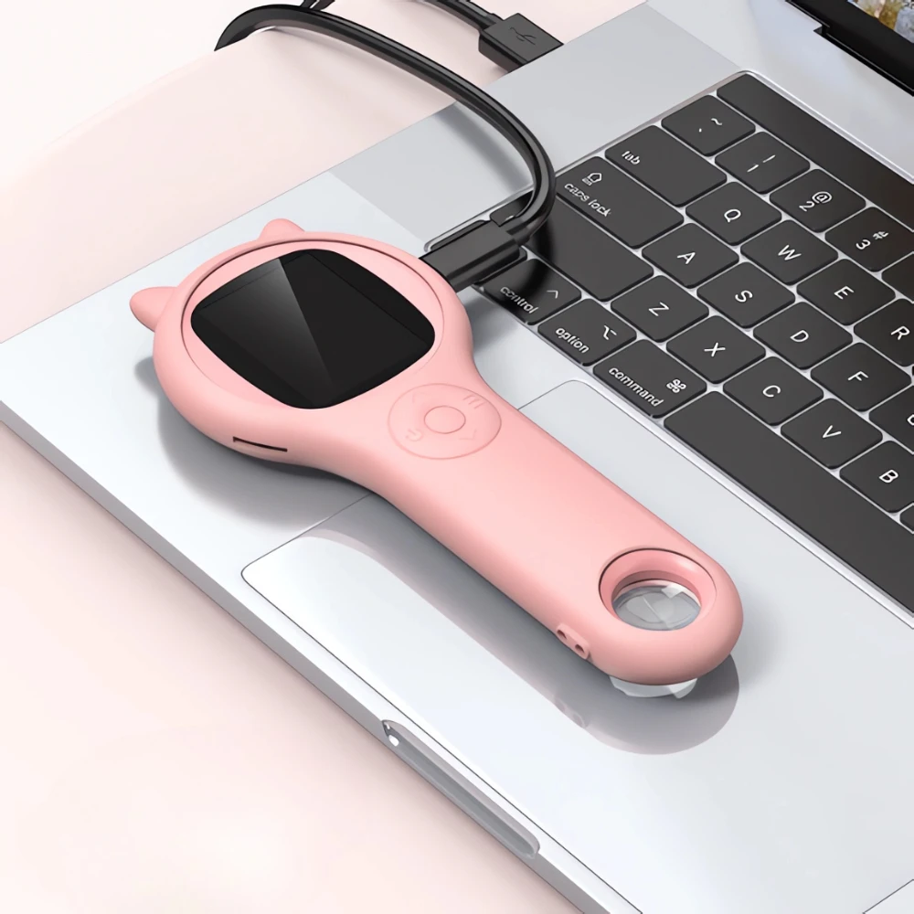 Mini microscópio óptico infantil com função de foto e vídeo 500x observa a ciência microscópica mundial brinquedos educativos para crianças