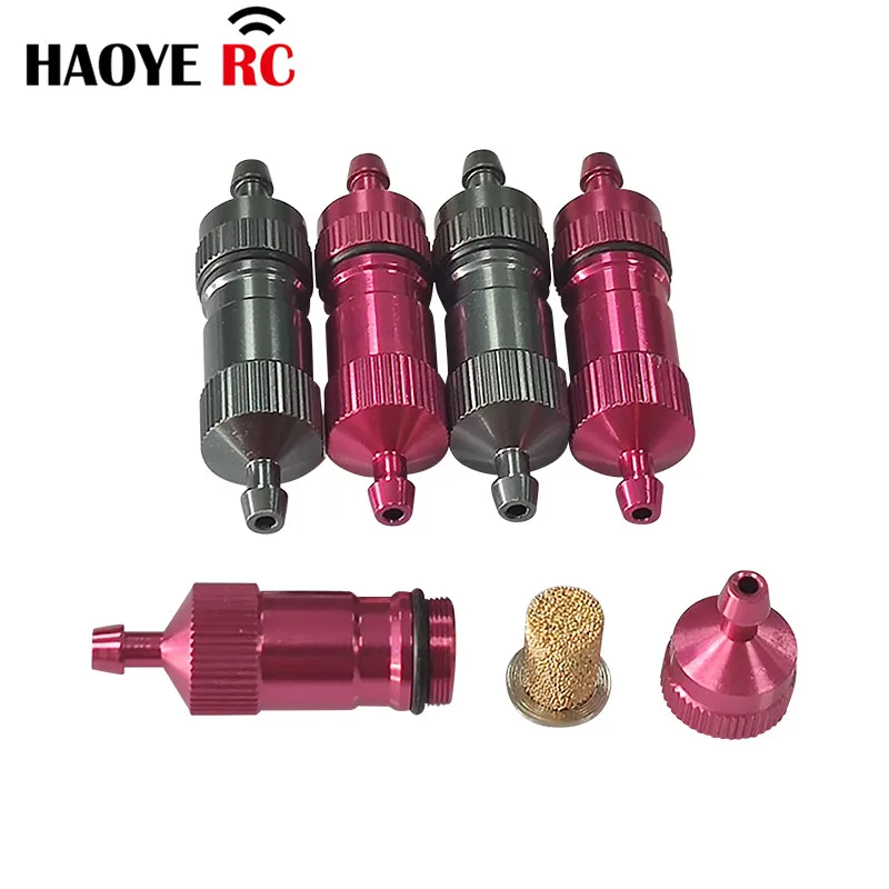 Haoye 1-teilige Filter aus gesinterter Bronze mit hoher Kapazität, D13 Alu-Ölfilter, Anti-Junction-Mesh-Filterelement für RC-Tanks, Zubehör