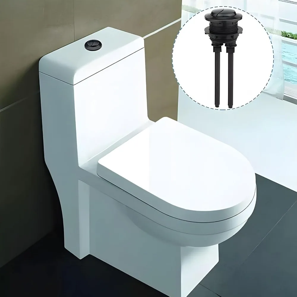 

3PCS Dual Toilet Flush Button Water Tank Button Round Valve Push Flush Toilet Seat Lid Water Valve Bathroom Parts Universal