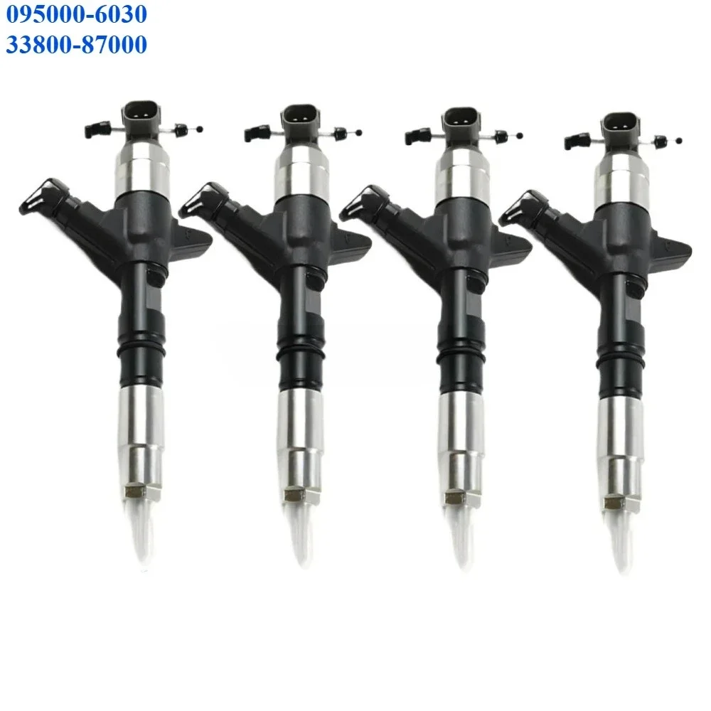 4X 095000-6030 Diesel Fuel Injector 33800-87000 Injector Nozzle for HYUNDAI Kia -