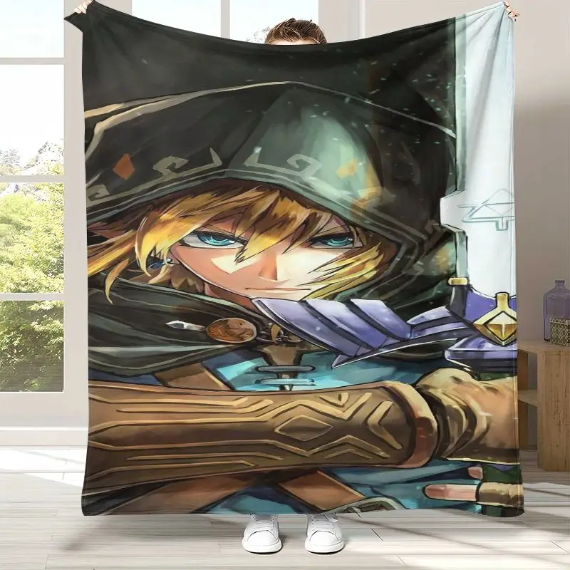 Vintage Game Z-Zelda Hylian Crest Link Soft Flannel Throw Blanket,Cozy Blanket for Bed,Sofa,Living Room,Camping,Home Decor,Gift