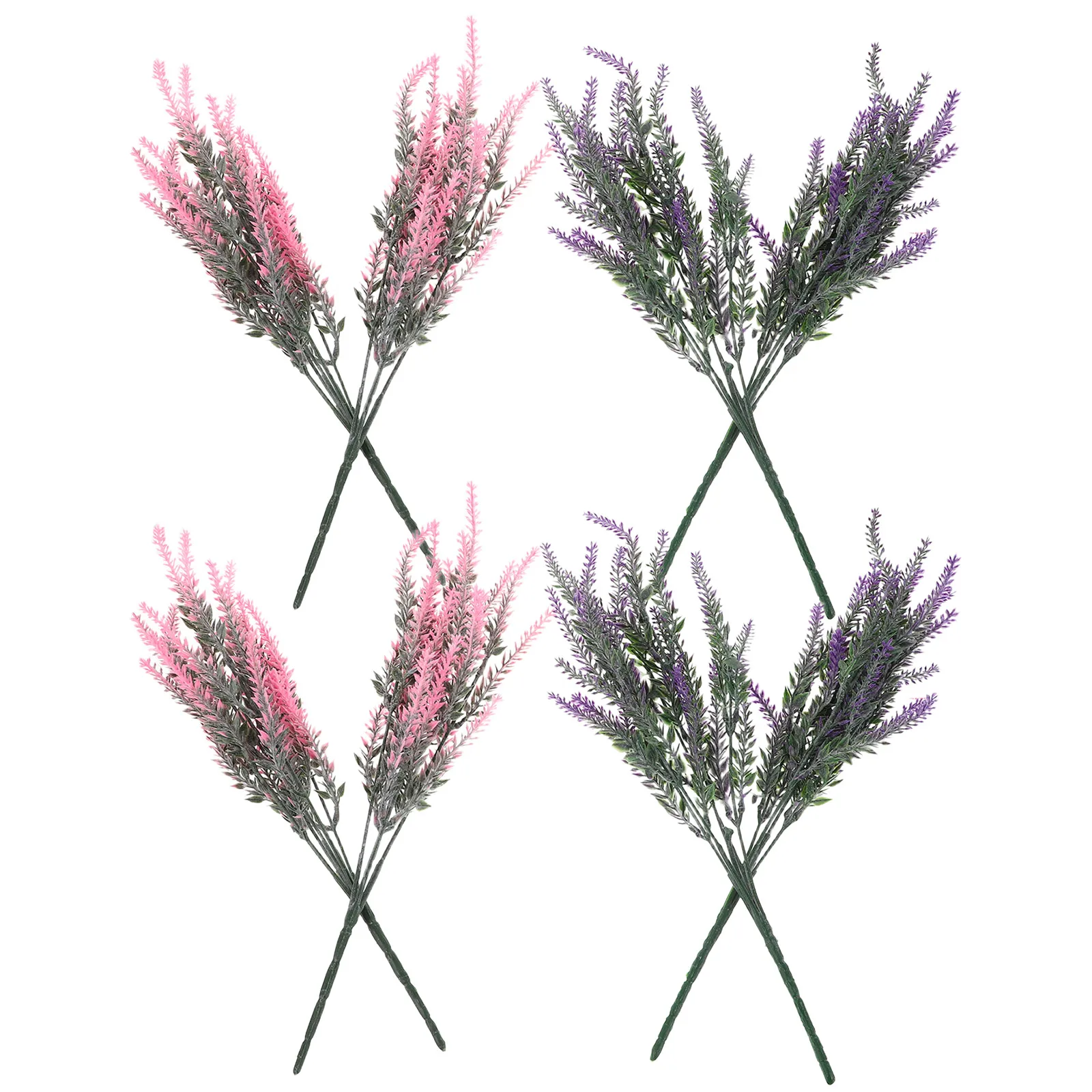 

8Pcs Artificial Lavender Bouquets Simulation Purple Flowers Fake Plants Wedding Bride Bouquet Vase Filler Indoor Outdoor Decor