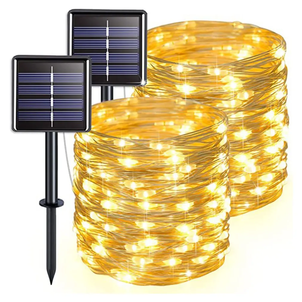 100 LEDs Solar Lamps 2 Modes 12m Solar String Light Garlands Lights Holiday Fairy Lights Christmas Lights Waterproof Sunproof