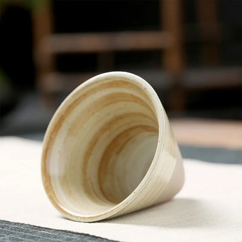 77JB Tazas café cerámica Vintage 100ml, taza té cerámica rugosa, taza café con leche japonesa, taza con
