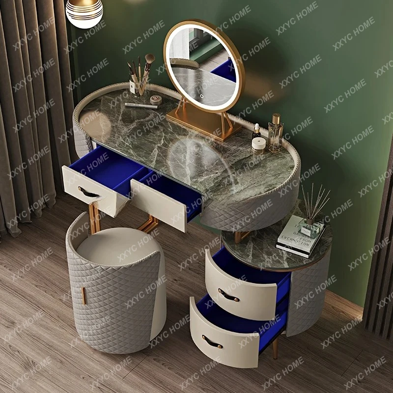 HHItalian Light Luxury Rock Slab Dresser Modern Simple Makeup Table Bedroom Small