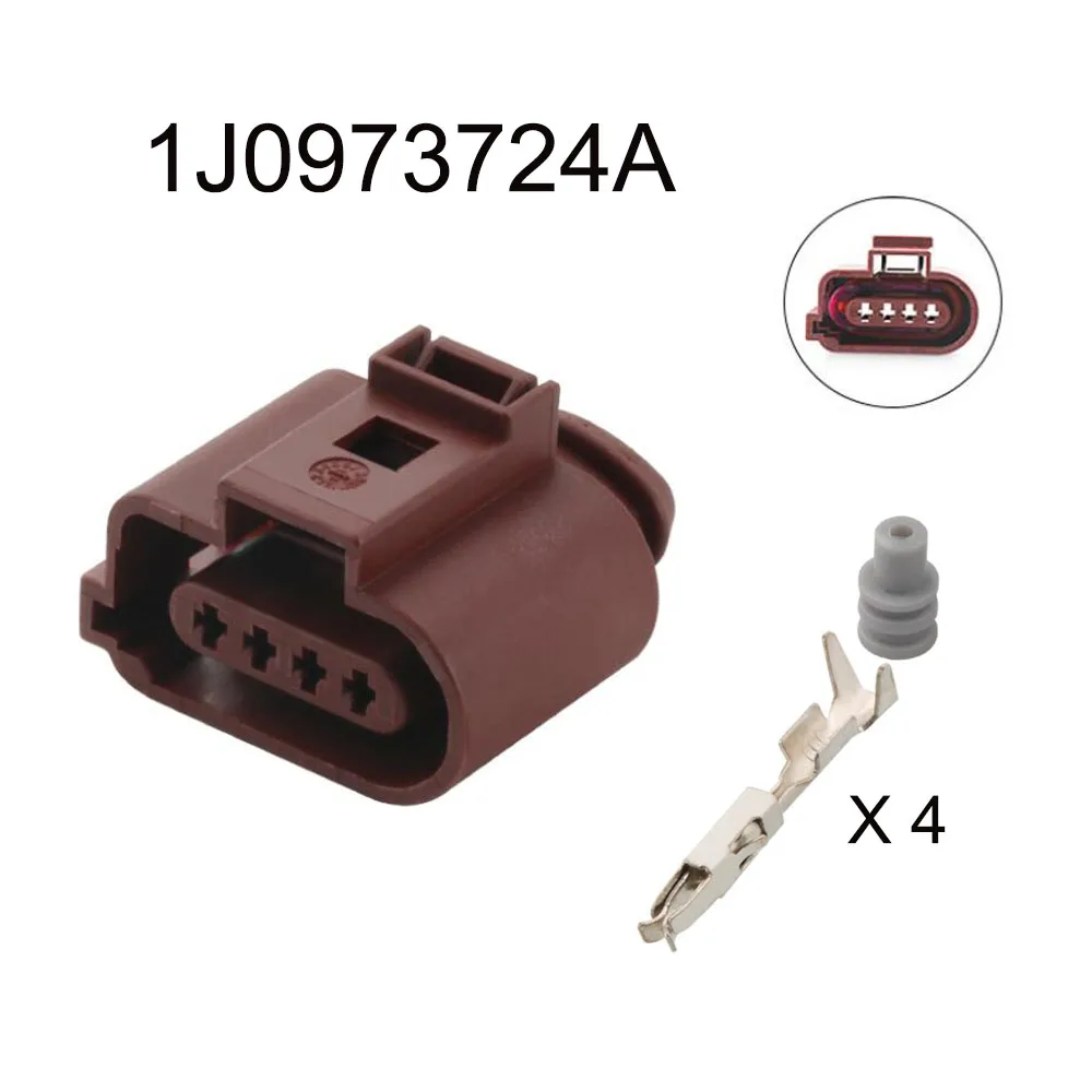 Imagem -04 - Conector de Cabo Impermeável Automático Plugue Automotivo Soquete Masculino Famoso Selo Terminal Pin 1k0973804 1j0973704 100set