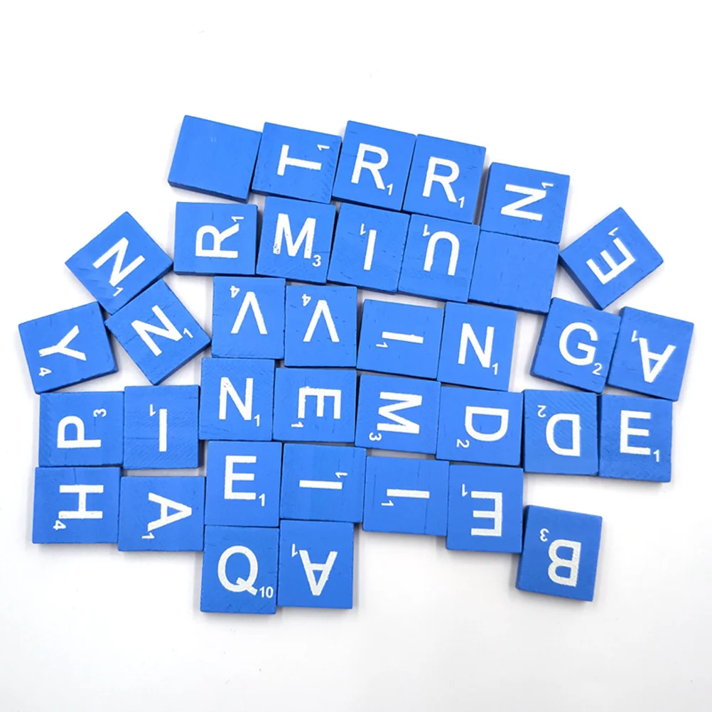 100pcs Alphabet Natural Wood Diy Literacy Game Educational Kids Wooden Cubes Crafts Decor Baby Wood Chips