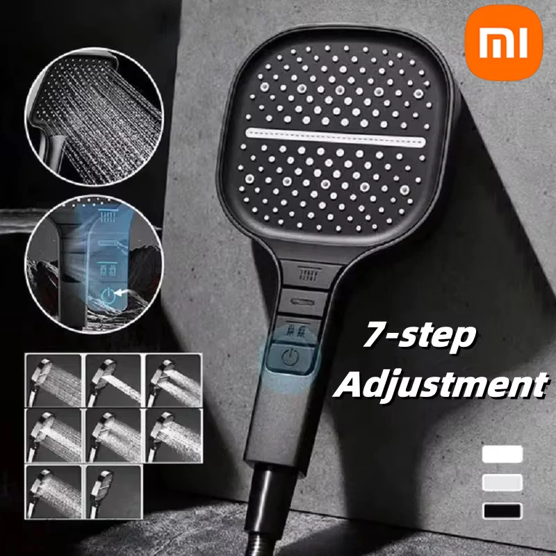 

Большая насадка для душа Xiaomi, 7 режимов, регулируемая насадка для душа, водосберегающий смеситель высокого давления, насадки, аксессуары для ванной комнаты, Новинка