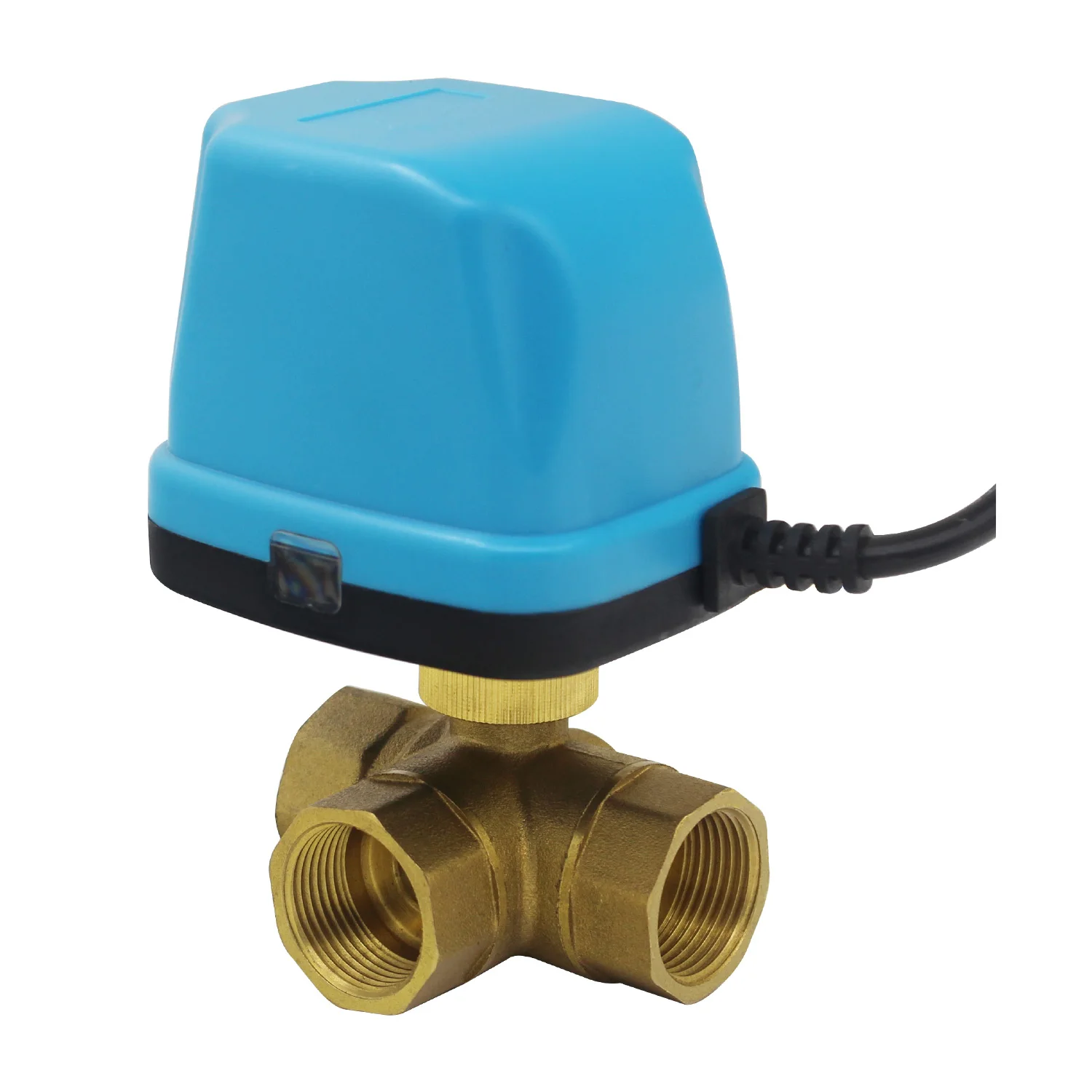 DN15/20/25/32/40 AC220V DC12V/24V/5V 2/3-way Brass Electric Ball Valve Three Wire Two Control 2-way 3-way Solenoid Valve