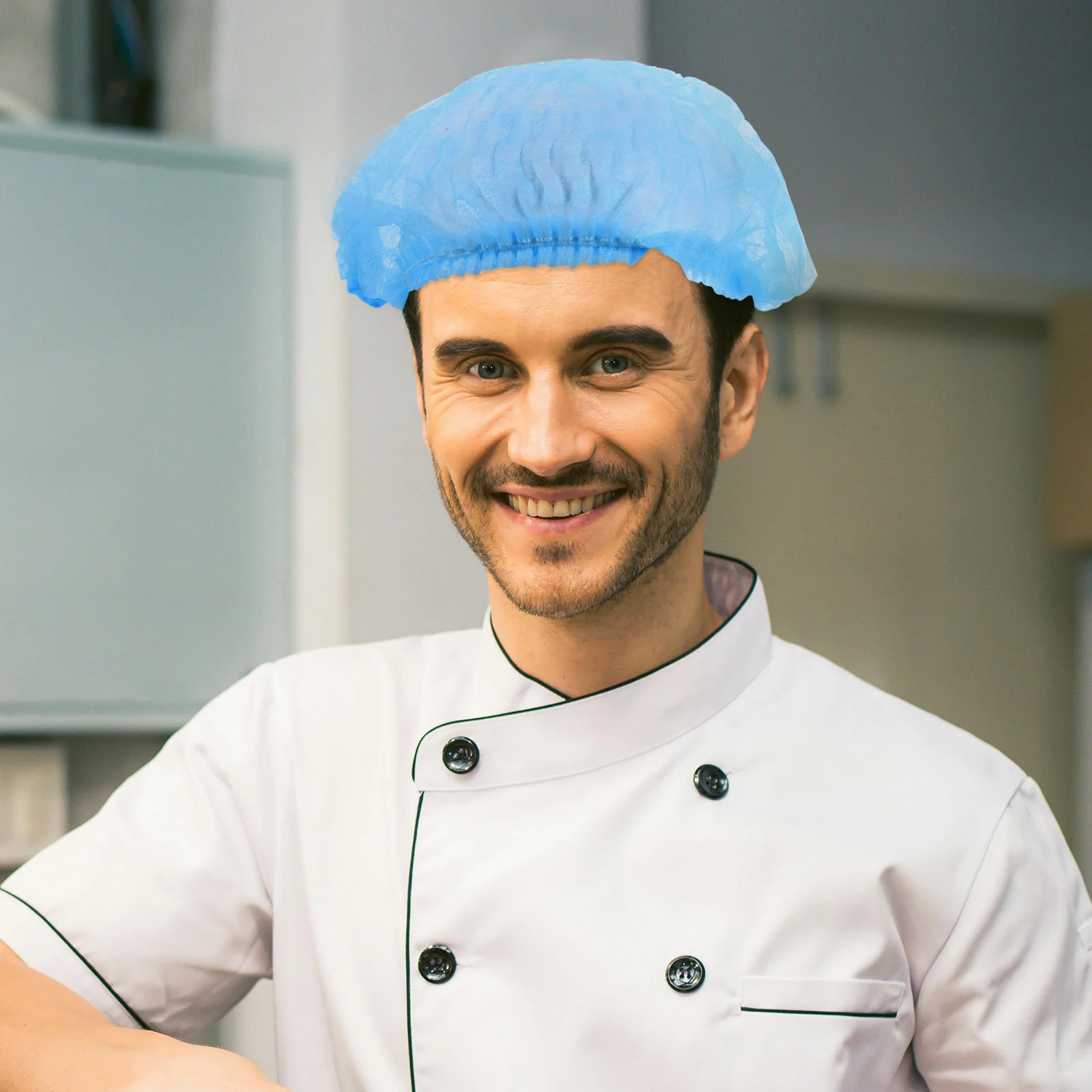 100 pezzi di rete usa e getta robusta retina per capelli in tessuto non tessuto cucina retine per capelli di sicurezza alimentare per servizi di ristorazione tappi a rete usa e getta