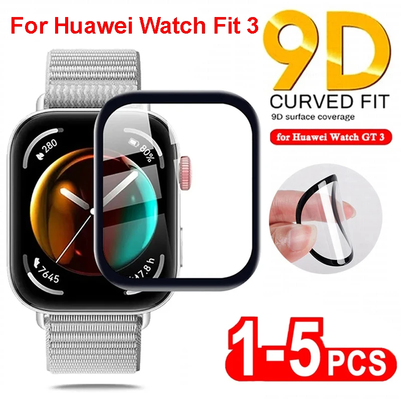 1-5PCS Screen Protector For Huawei Watch Fit 3 Soft Protective Cover Film for Huawei Watch Fit3 HD Films Smartwatch Accessories