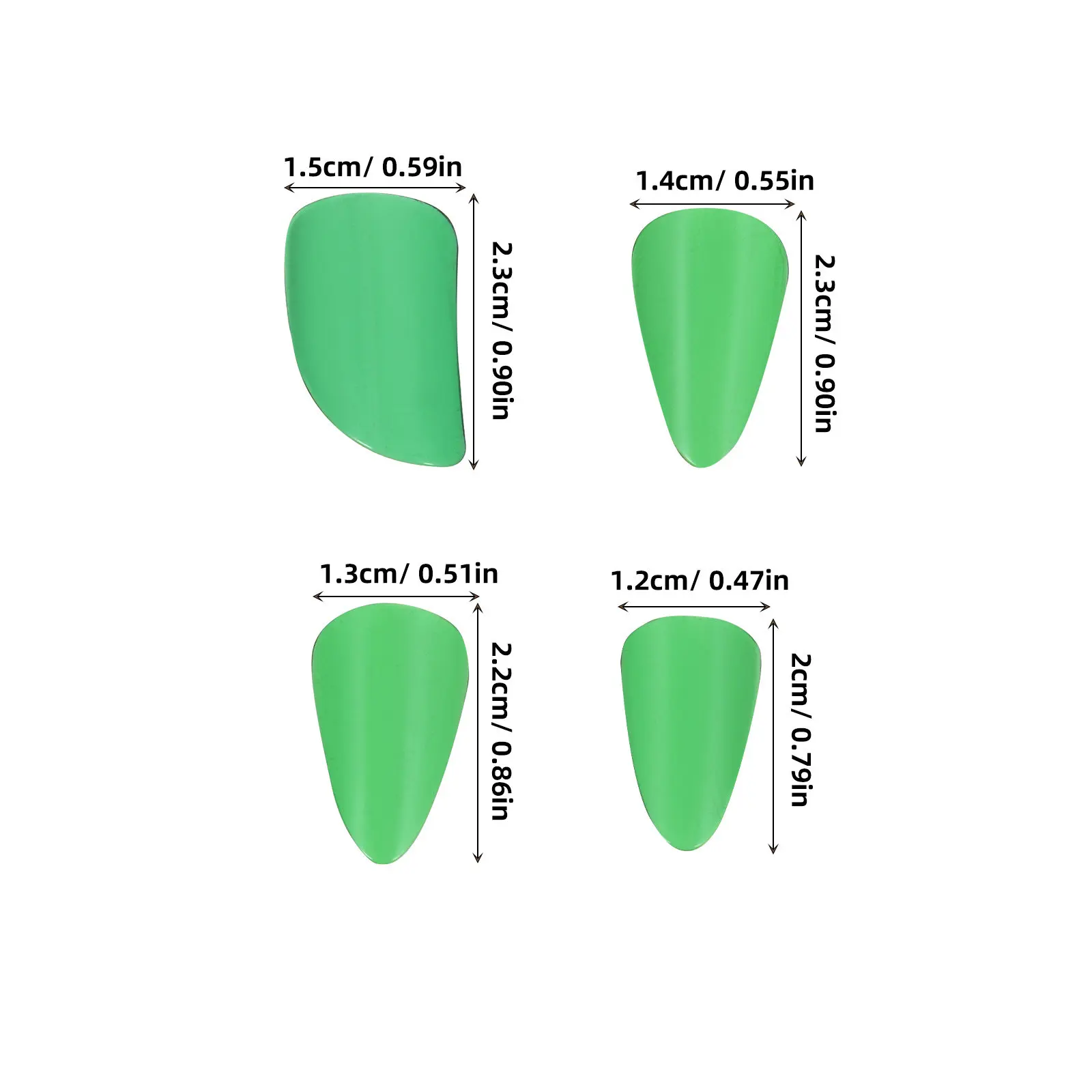 10Pcs Pipa Finger Picks Professional False Nails Protective Finger Guards Dark Green Black for Practice Performance Accessories