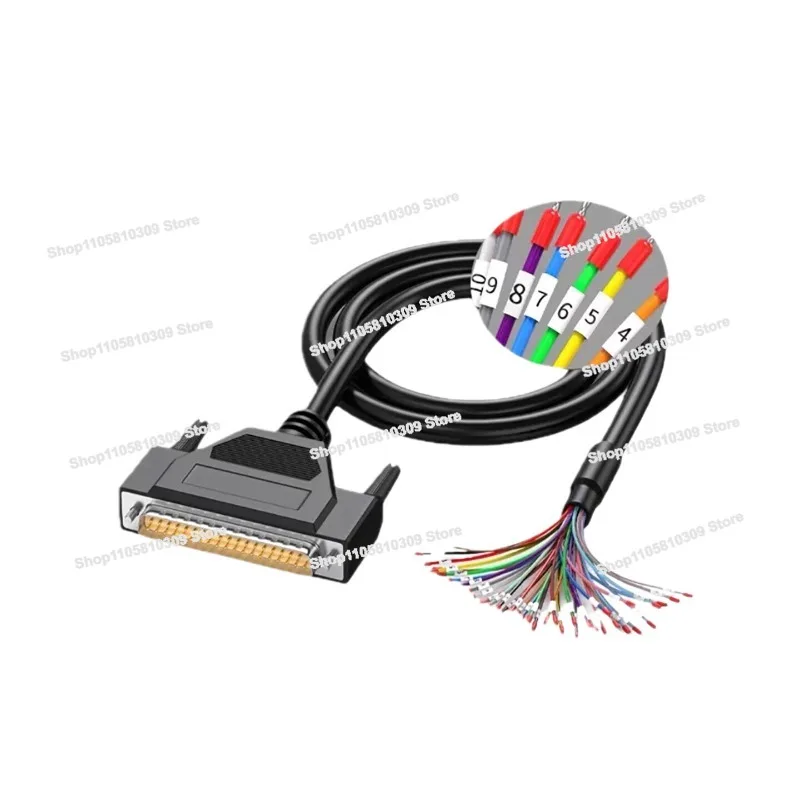 DB37 Male, Female, Single, Cable with Number Pipe Terminal 37 Pinhole Number Label Connection Data Cable