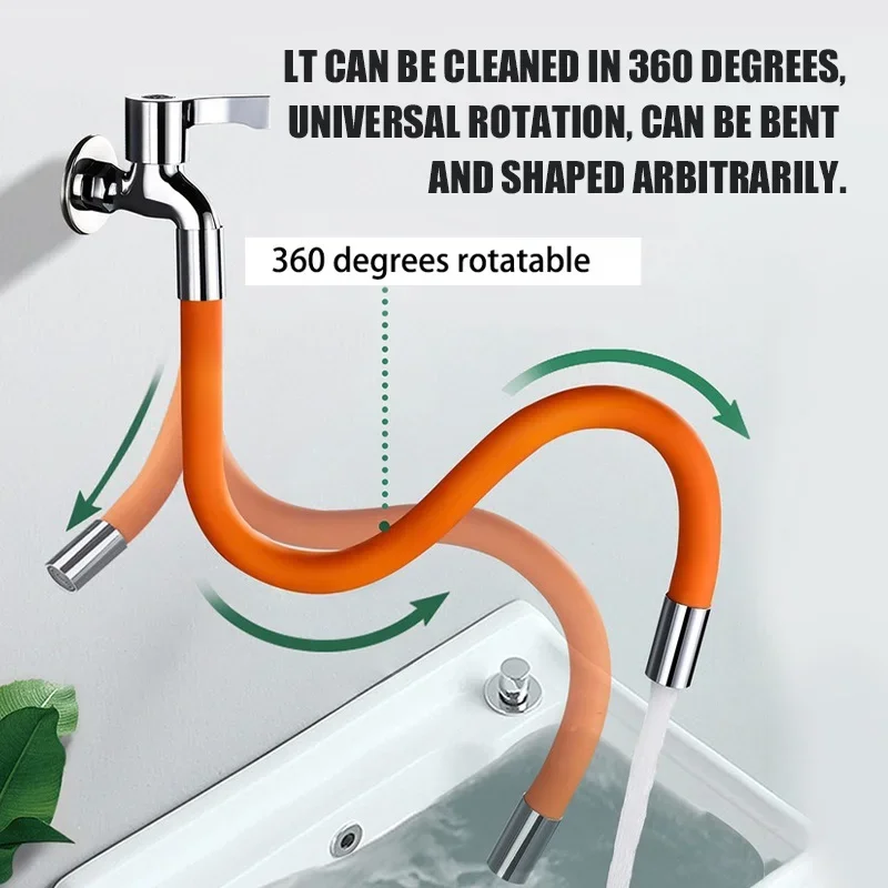 

20cm/30cm/50cm faucet extension pipe universal extension water pipe, bathroom faucet, kitchen splash-proof faucet