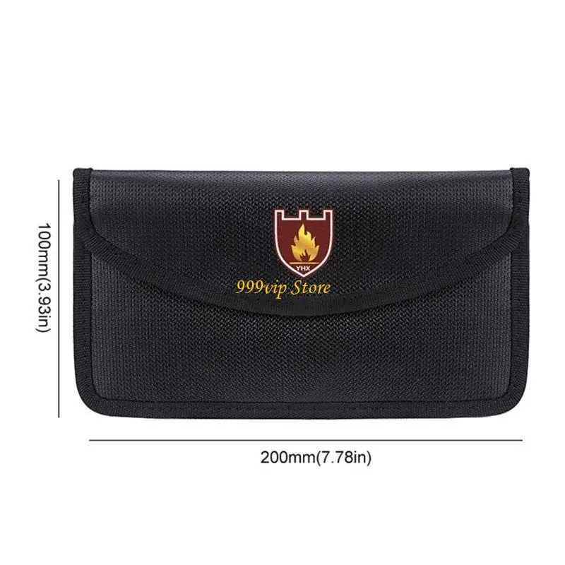 C90C Water Resistant Bag Fireproof Money Bag Envelope Cash Storage Bag for Valuables