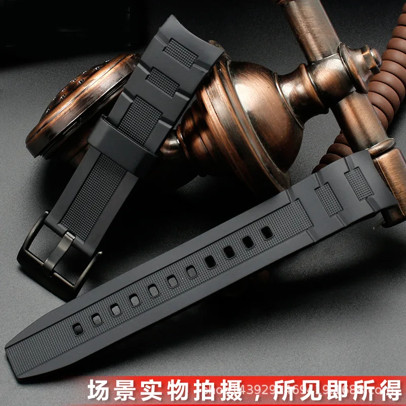 Silicone Watch Strap for Casio Edifice Series 5066EFR-516PB/EFR-516 Waterproof Sweat Proof Soft Comfortable Watchband 22mm