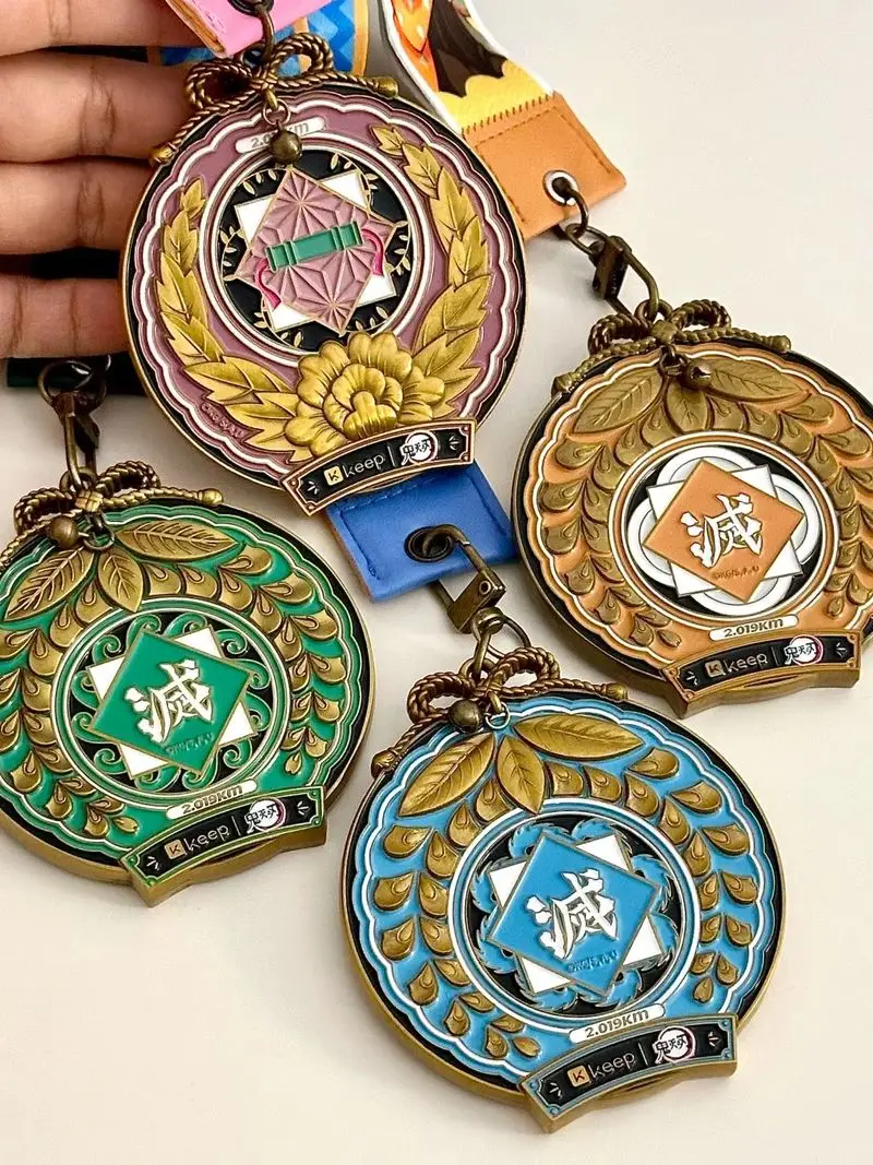 귀멸의 칼날 애니메이션 주변 상품 메달 토미오카 기유 렌고쿠 쿄쥬로 코초 시노부 속성 메달 펜던트 축제 선물