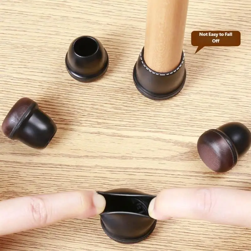 8pack Hair Resistant Furniture Leg Covers Silicone Chair Feet Protectors Auto Adhesive Nonslip Furniture Pads M4YD