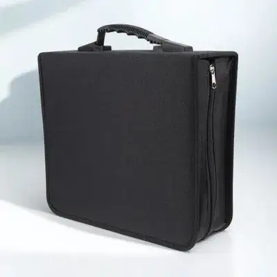 

Cd Dvd Case Holder Organizer For Movie Game Music Lovers Storage Bag Carrying Handle Scratch Proof Dust Resistant Cd Dvd